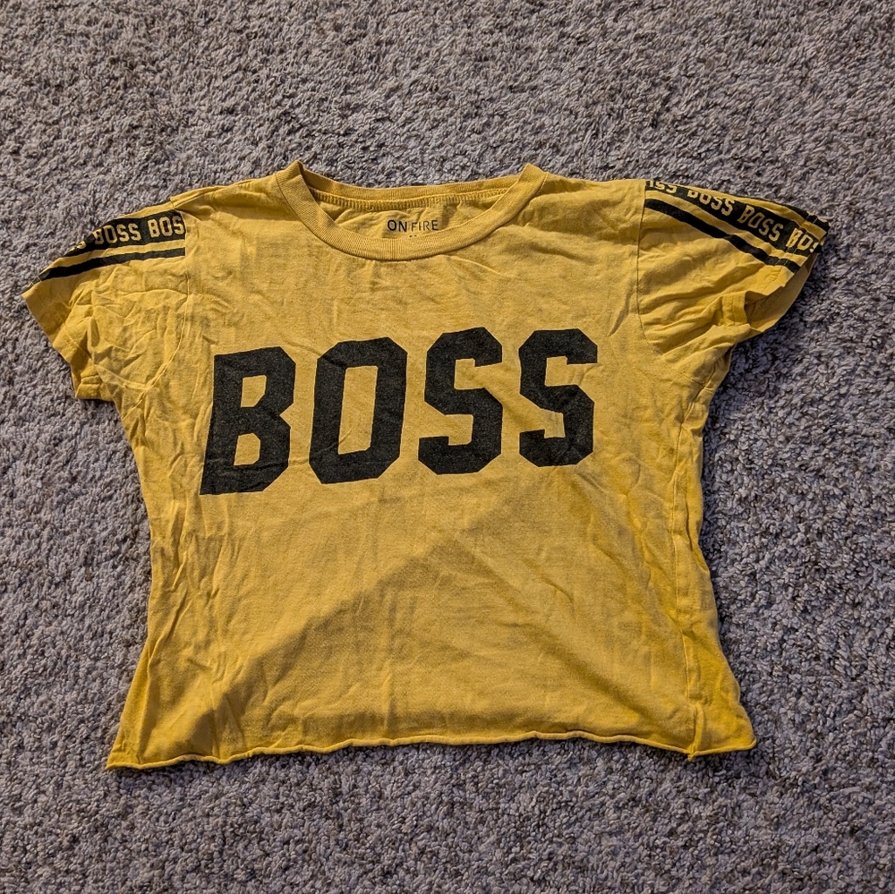 Yellow BOSS Graphic Tee